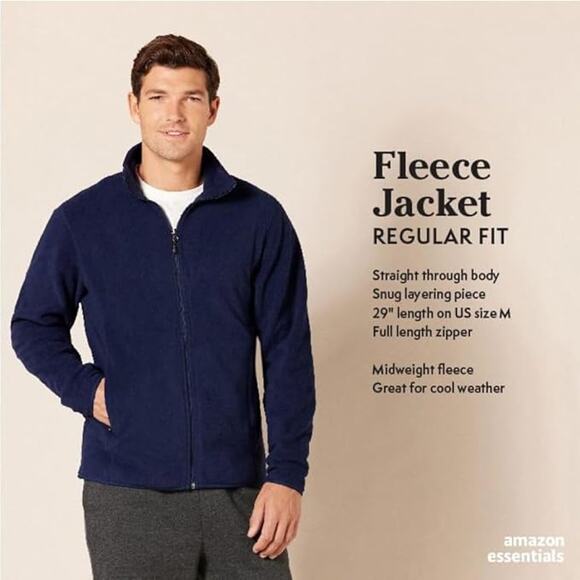 New XL Mens Full Zip Polar Fleece Jacket - Picture 5 of 5